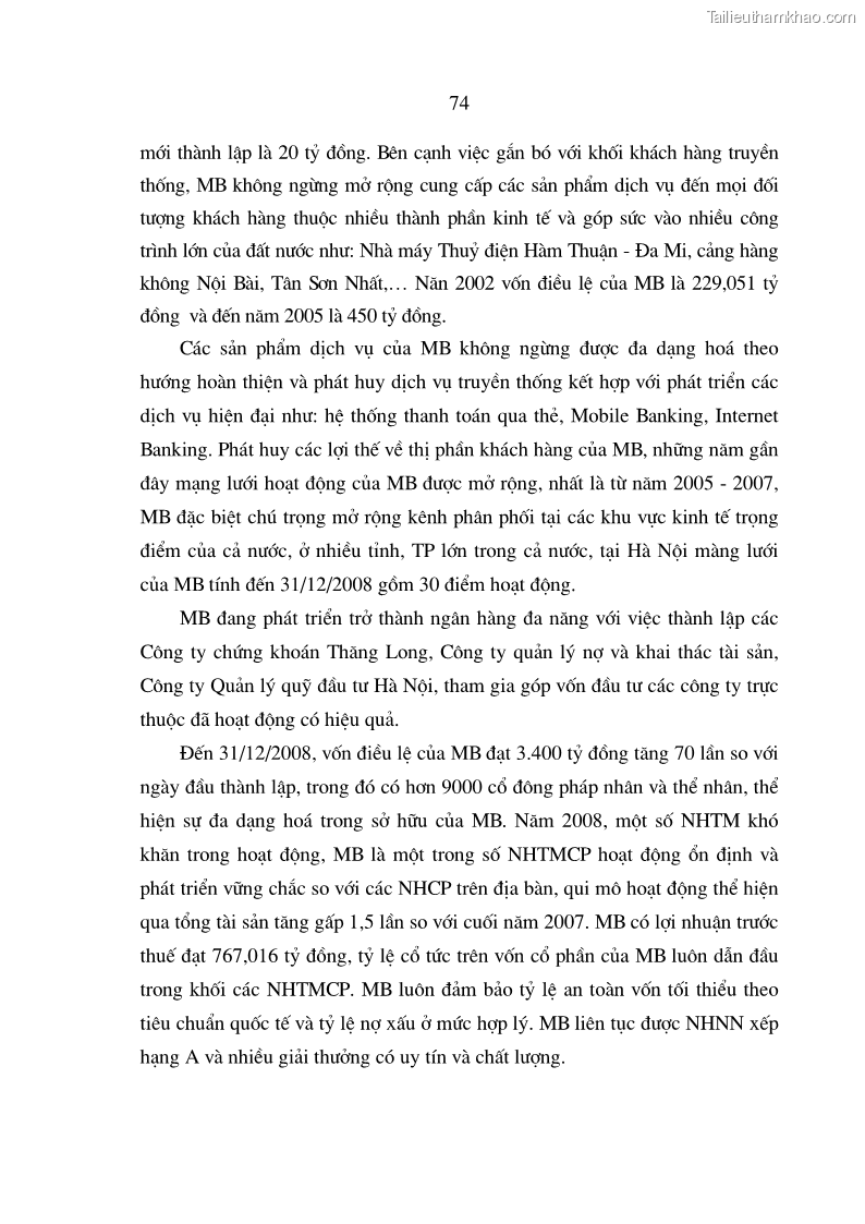 Luận án tiến sĩ Nâng cao hiệu quả sử dụng vốn của các ngân hàng thương mại trên địa bàn Hà Nội trong tiến trình hội nhập quốc tế - 15 Trang 85