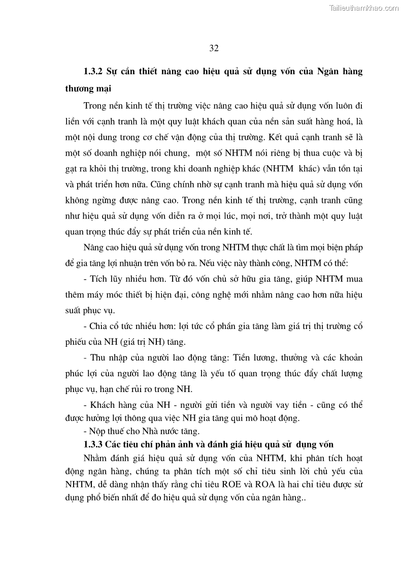 Luận án tiến sĩ Nâng cao hiệu quả sử dụng vốn của các ngân hàng thương mại trên địa bàn Hà Nội trong tiến trình hội nhập quốc tế - 8 Trang 43