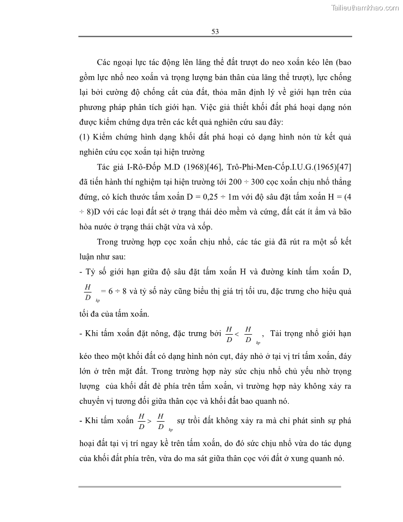 Luận án tiến sĩ Nghiên cứu các giải pháp tăng cường ổn định bảo vệ mái đê biển tràn nước - 12 Trang 67