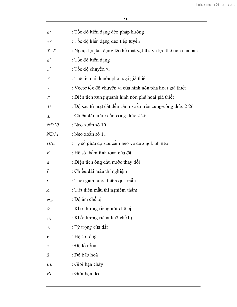 Luận án tiến sĩ Nghiên cứu các giải pháp tăng cường ổn định bảo vệ mái đê biển tràn nước - 3 Trang 13