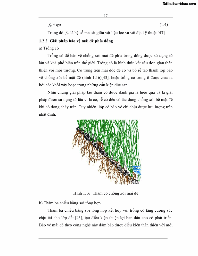 Luận án tiến sĩ Nghiên cứu các giải pháp tăng cường ổn định bảo vệ mái đê biển tràn nước - 6 Trang 31