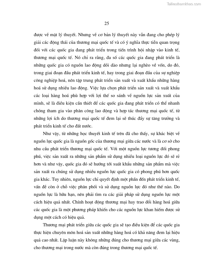 Luận án tiến sĩ quốc tế Quá trình phát triển quan hệ thương mại giữa Việt Nam và Liên Bang Nga trong bối cảnh hội nhập kinh tế quốc tế - 5 Trang 25