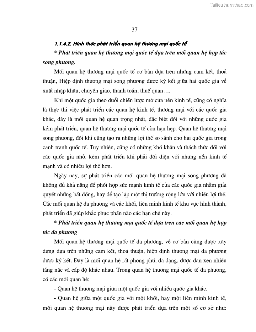Luận án tiến sĩ quốc tế Quá trình phát triển quan hệ thương mại giữa Việt Nam và Liên Bang Nga trong bối cảnh hội nhập kinh tế quốc tế - 7 Trang 37