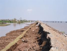 Hình 1 33 Mái đê biển phía đồng bị sóng tràn qua Hình 1 34 Đê biển đắp 5