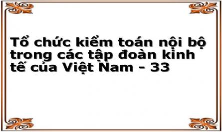 Tổ chức kiểm toán nội bộ trong các tập đoàn kinh tế của Việt Nam - 33