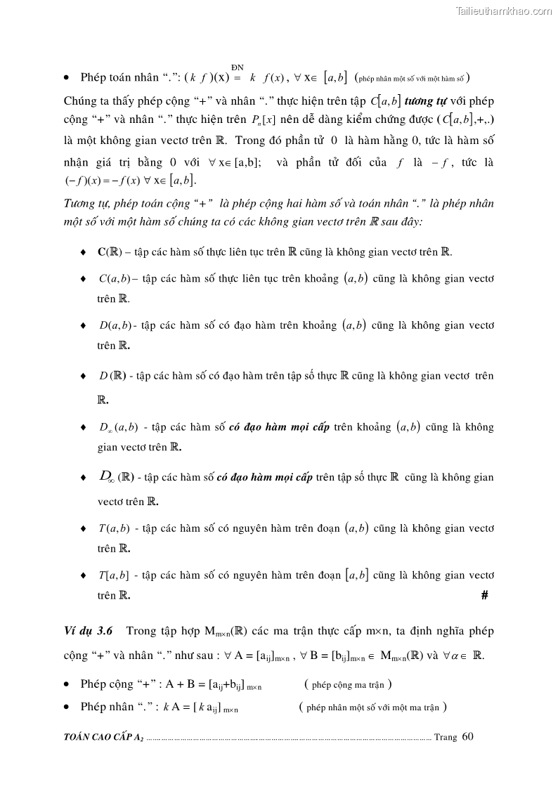 Giáo trình Toán cao cấp A2 - Trường ĐH Sư phạm Kỹ thuật TP.HCM - 11 Trang 61