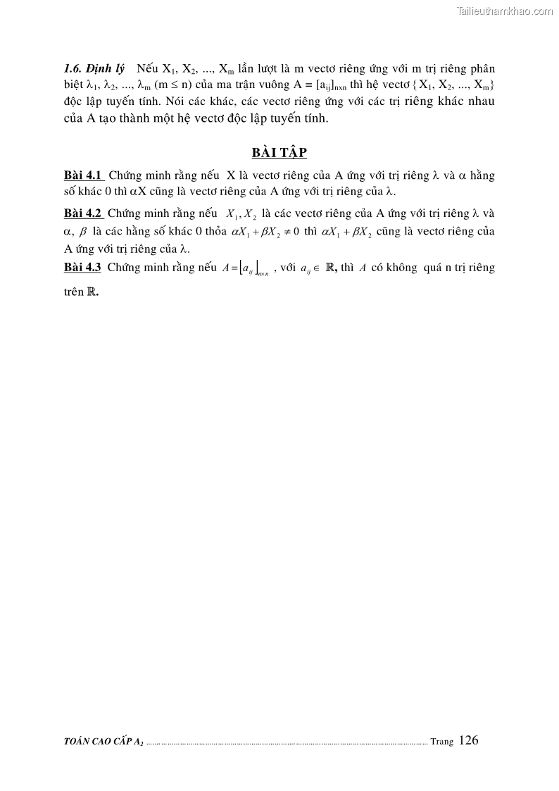 Giáo trình Toán cao cấp A2 - Trường ĐH Sư phạm Kỹ thuật TP.HCM - 22 Trang 127