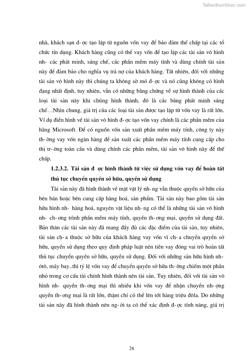 Luận văn thạc sĩ luật học Bảo đảm tiền vay bằng tài sản hình thành từ vốn vay - 5 Trang 25