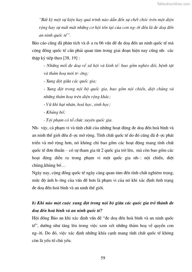 Luận văn thạc sĩ luật học Can thiệp nhân đạo trong luật quốc tế hiện đại - 11 Trang 61