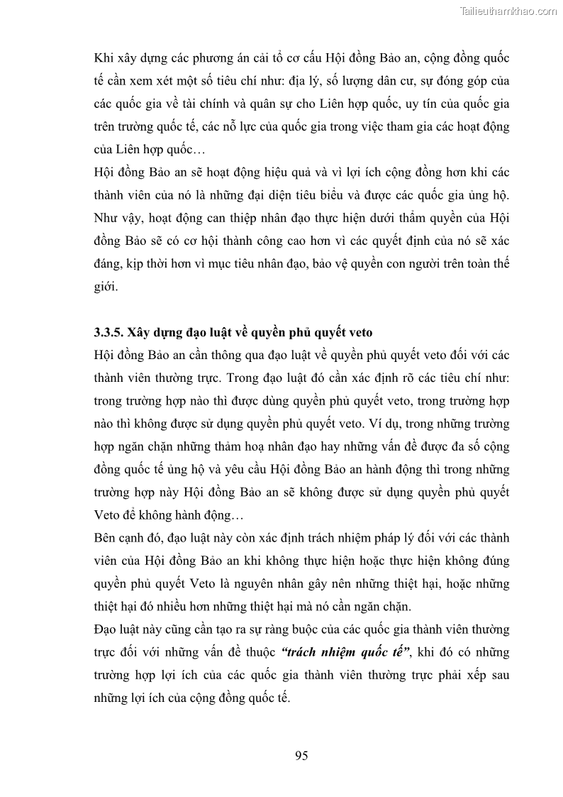 Luận văn thạc sĩ luật học Can thiệp nhân đạo trong luật quốc tế hiện đại - 17 Trang 97
