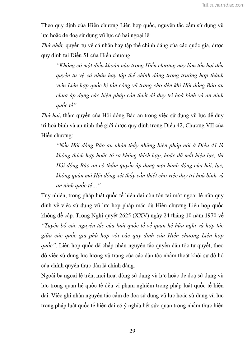 Luận văn thạc sĩ luật học Can thiệp nhân đạo trong luật quốc tế hiện đại - 6 Trang 31