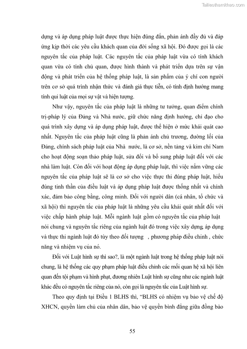 Luận án tiến sĩ luật học Nguyên tắc trách nhiệm do lỗi của luật hình sự - 10 Trang 55