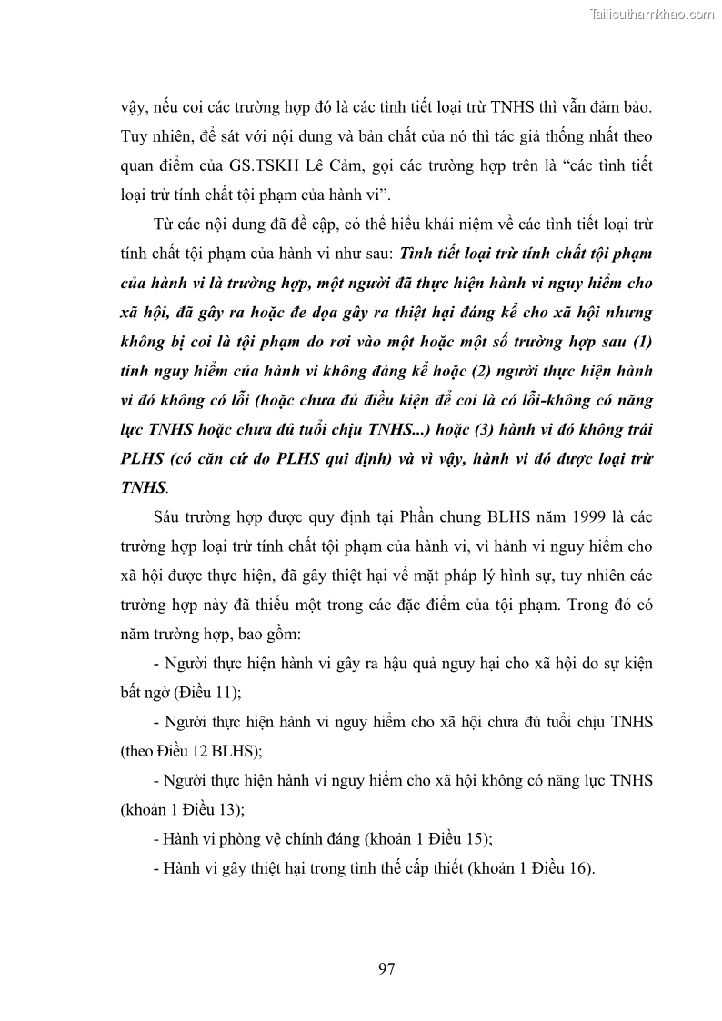 Luận án tiến sĩ luật học Nguyên tắc trách nhiệm do lỗi của luật hình sự - 17 Trang 97