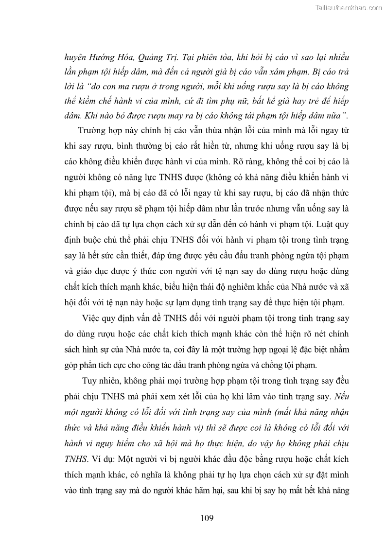 Luận án tiến sĩ luật học Nguyên tắc trách nhiệm do lỗi của luật hình sự - 19 Trang 109