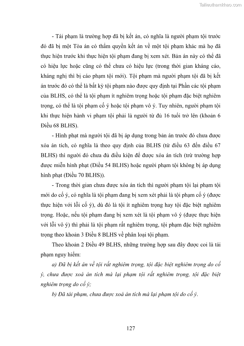 Luận án tiến sĩ luật học Nguyên tắc trách nhiệm do lỗi của luật hình sự - 22 Trang 127
