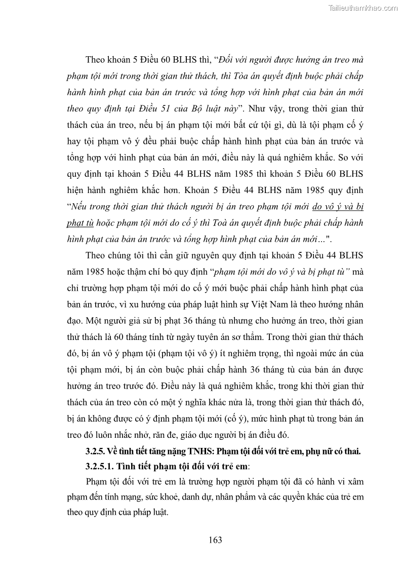 Luận án tiến sĩ luật học Nguyên tắc trách nhiệm do lỗi của luật hình sự - 28 Trang 163