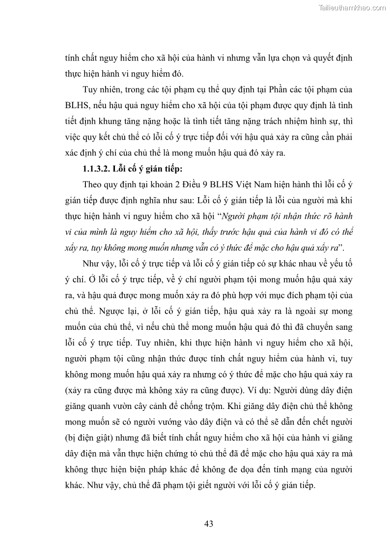 Luận án tiến sĩ luật học Nguyên tắc trách nhiệm do lỗi của luật hình sự - 8 Trang 43