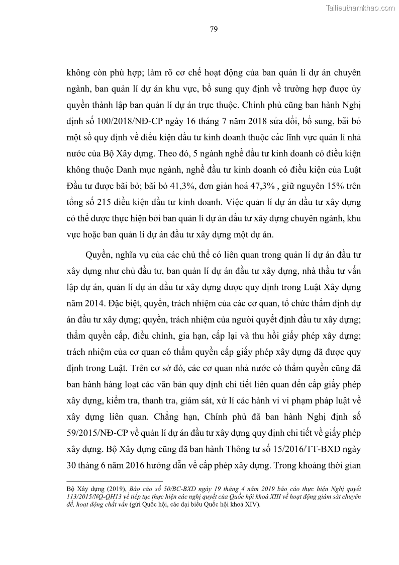 Luận án tiến sĩ luật học Quản lí nhà nước về xây dựng đô thị ở Việt Nam hiện nay - 15 Trang 85