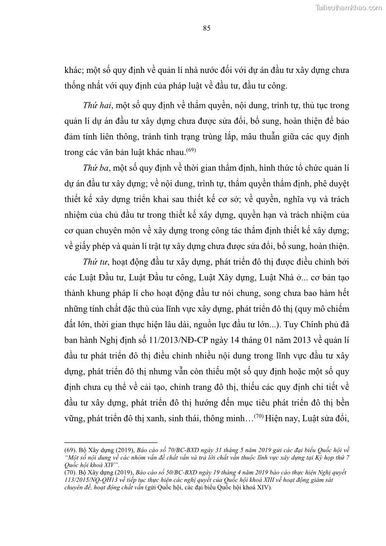 Luận án tiến sĩ luật học Quản lí nhà nước về xây dựng đô thị ở Việt Nam hiện nay - 16 Trang 91
