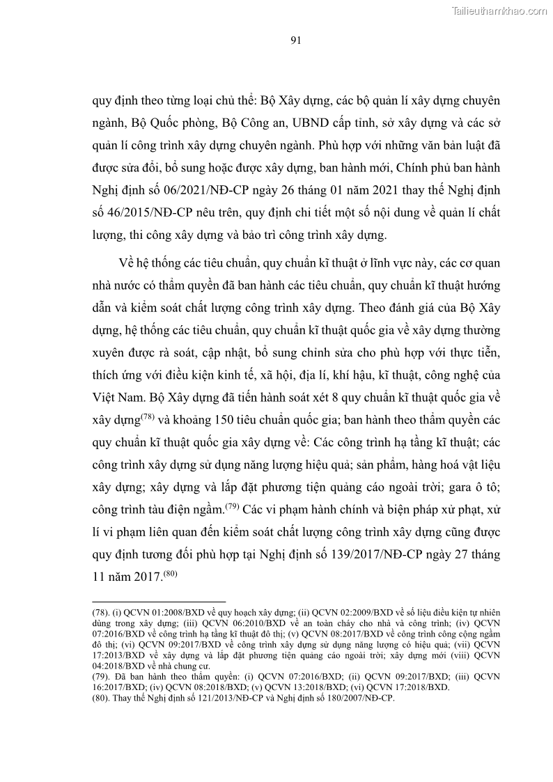 Luận án tiến sĩ luật học Quản lí nhà nước về xây dựng đô thị ở Việt Nam hiện nay - 17 Trang 97