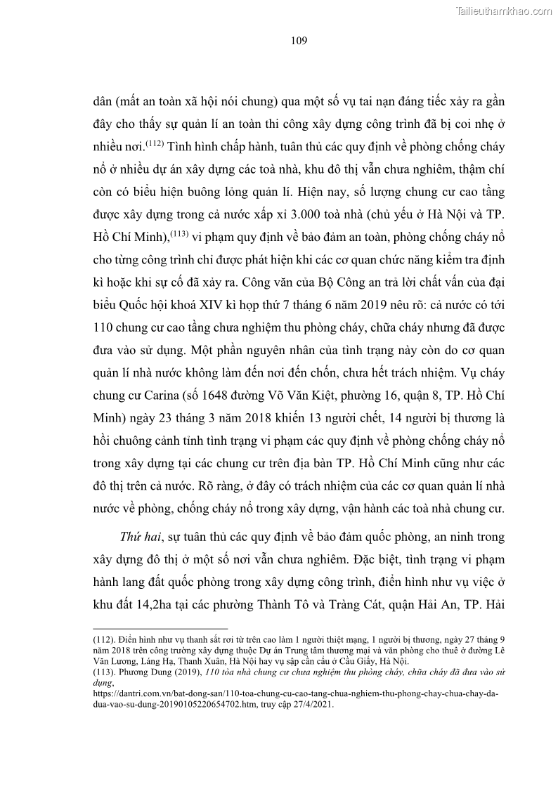 Luận án tiến sĩ luật học Quản lí nhà nước về xây dựng đô thị ở Việt Nam hiện nay - 20 Trang 115