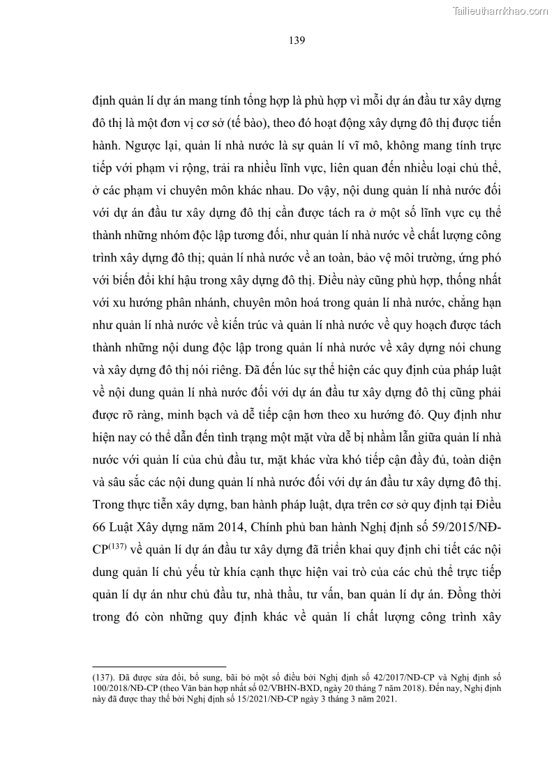 Luận án tiến sĩ luật học Quản lí nhà nước về xây dựng đô thị ở Việt Nam hiện nay - 25 Trang 145