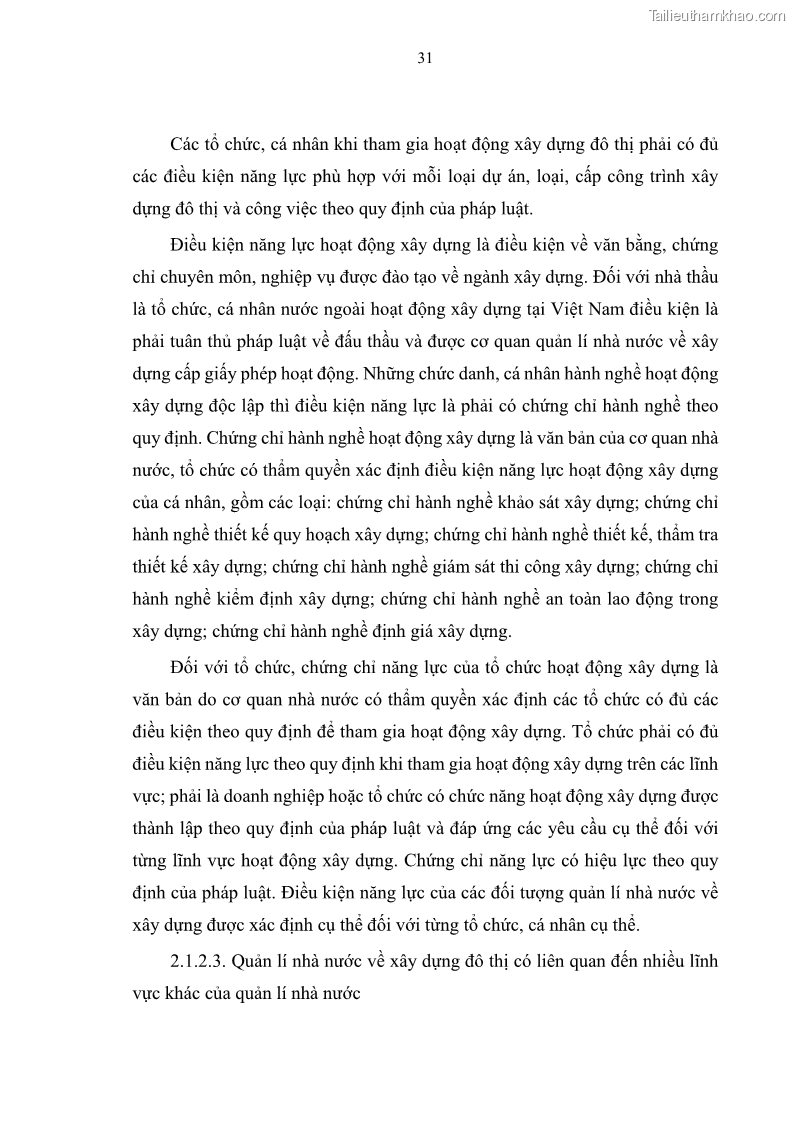 Luận án tiến sĩ luật học Quản lí nhà nước về xây dựng đô thị ở Việt Nam hiện nay - 7 Trang 37