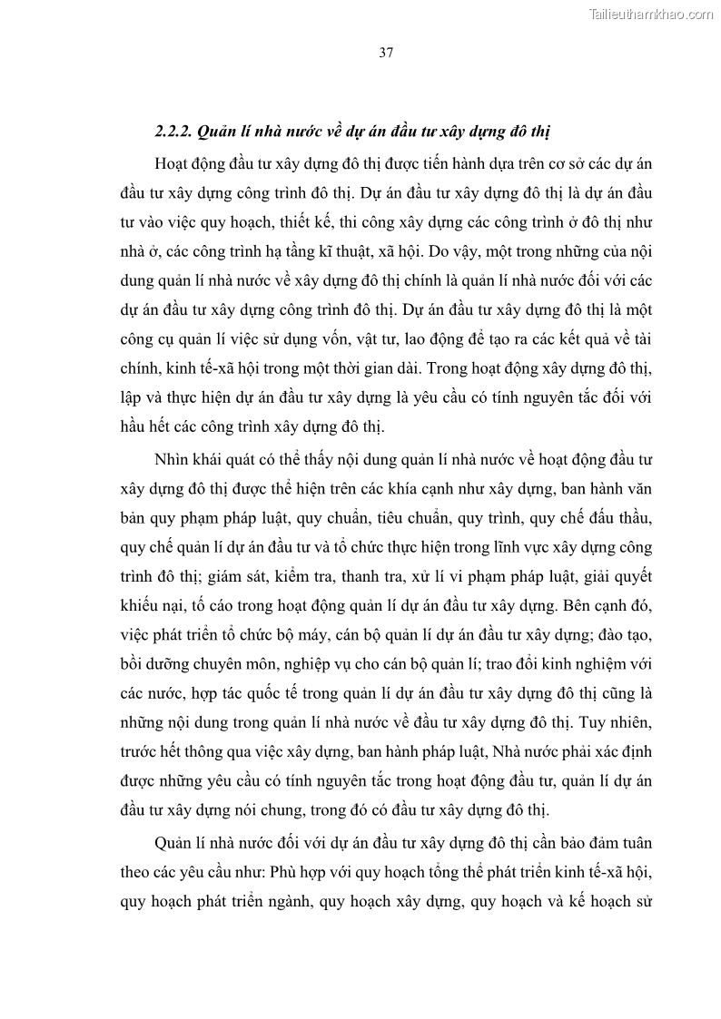 Luận án tiến sĩ luật học Quản lí nhà nước về xây dựng đô thị ở Việt Nam hiện nay - 8 Trang 43