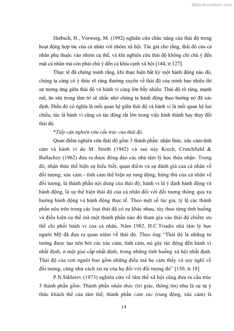 Luận án tiến sĩ tâm lý học Thái độ hợp tác của cha mẹ với giáo viên chủ nhiệm trường trung học cơ sở - 5 Trang 25