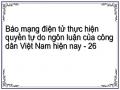 Báo mạng điện tử thực hiện quyền tự do ngôn luận của công dân Việt Nam hiện nay - 26