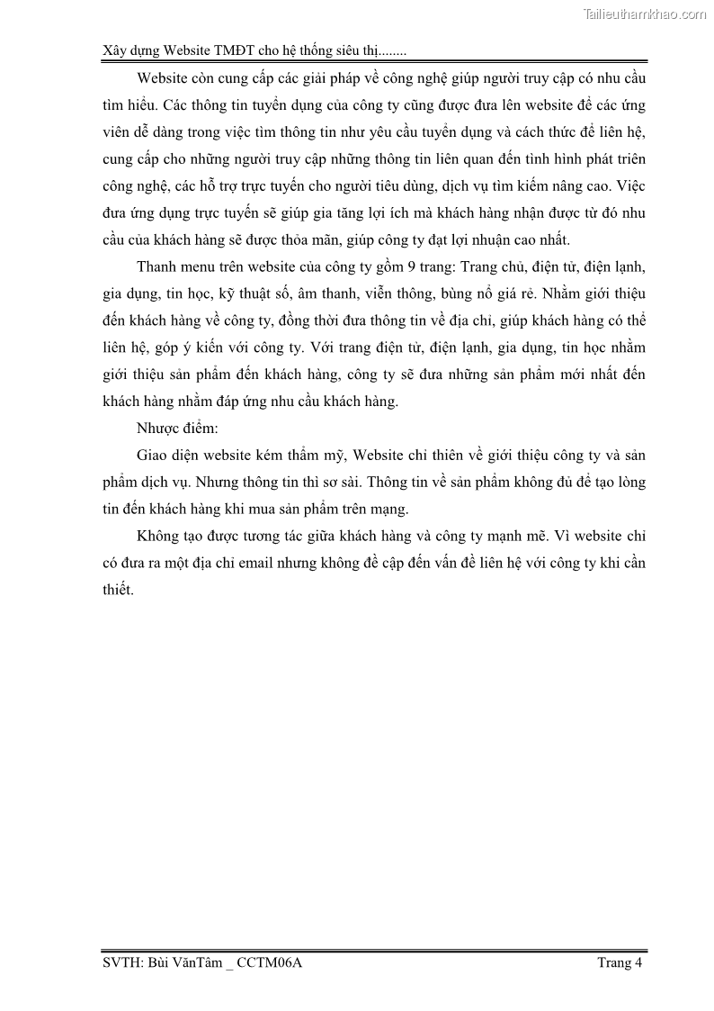 Đồ án tốt nghiệp quản trị kinh doanh Xây dựng Website thương mại điện tử cho hệ thống siêu thị điện máy Viettronimex Đà Nẵng - 1 Trang 10