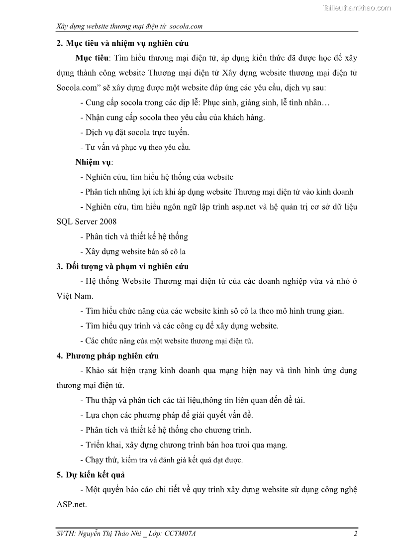 Đồ án tốt nghiệp quản trị kinh doanh Xây dựng website thương mại điện tử Socola.com - 1 Trang 11