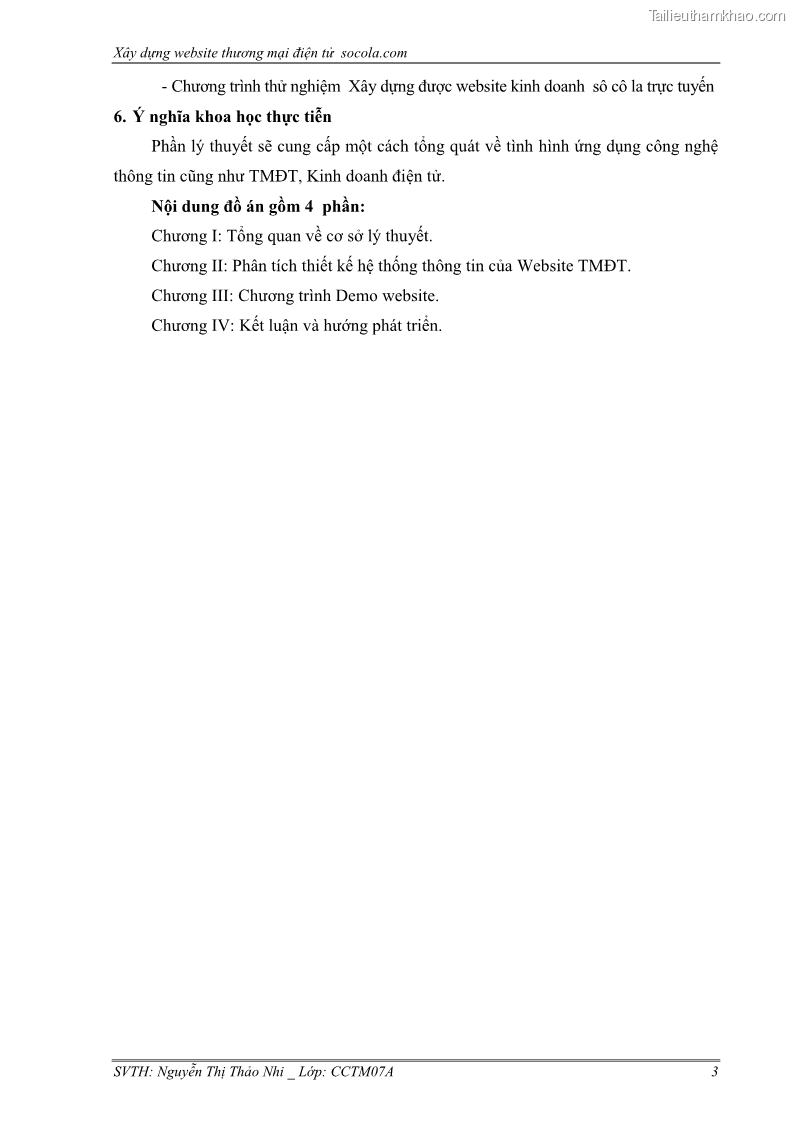 Đồ án tốt nghiệp quản trị kinh doanh Xây dựng website thương mại điện tử Socola.com - 1 Trang 12
