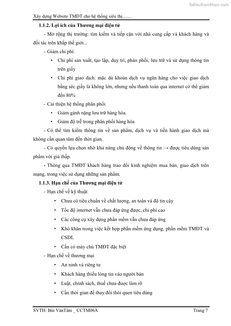 Đồ án tốt nghiệp quản trị kinh doanh Xây dựng Website thương mại điện tử cho hệ thống siêu thị điện máy Viettronimex Đà Nẵng - 2 Trang 13