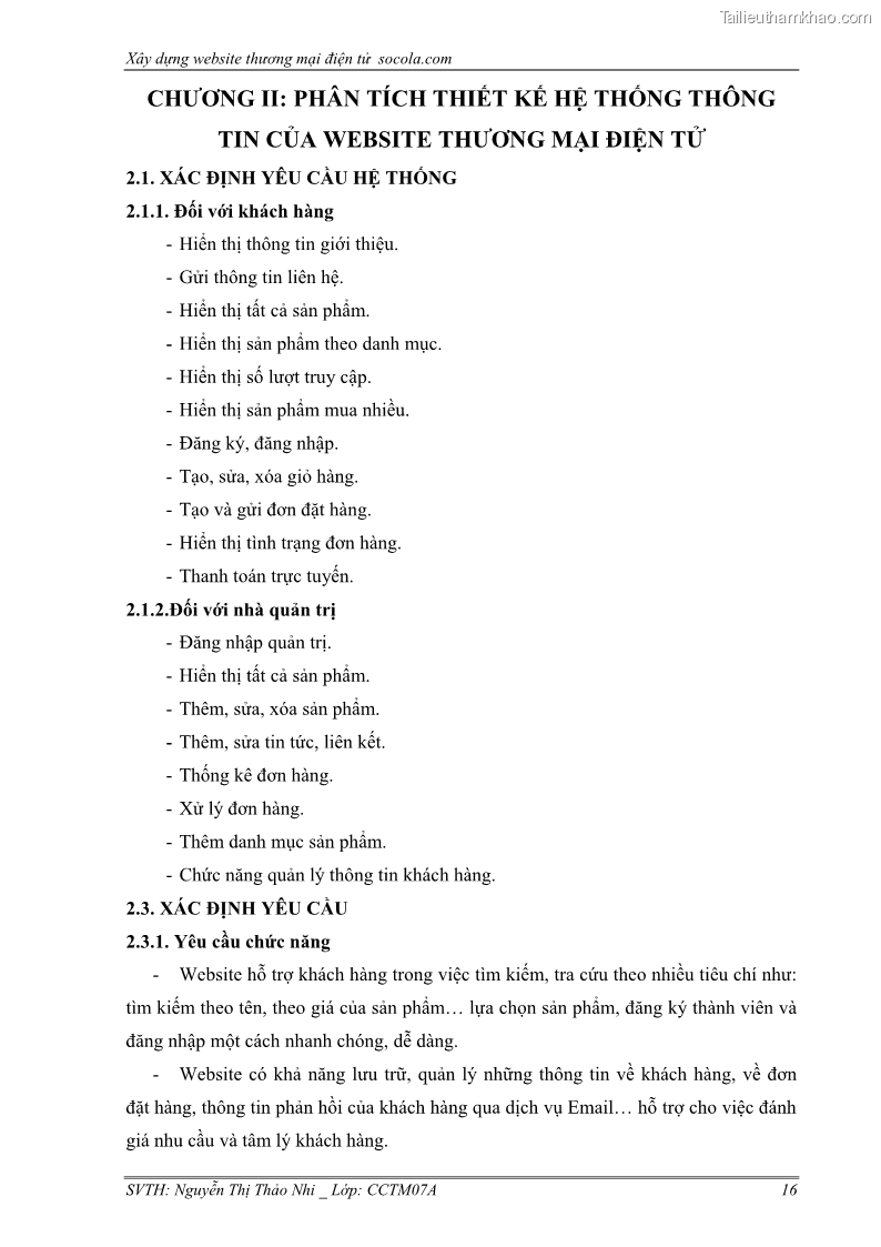 Đồ án tốt nghiệp quản trị kinh doanh Xây dựng website thương mại điện tử Socola.com - 3 Trang 25