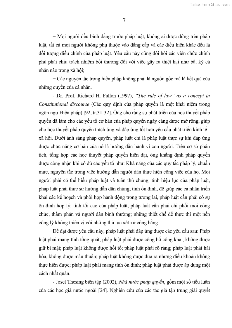 Luận án tiến sĩ luật học Xây dựng nhà nước pháp quyền Cộng hòa dân chủ nhân dân Lào của dân, do dân và vì dân - 1 Trang 12