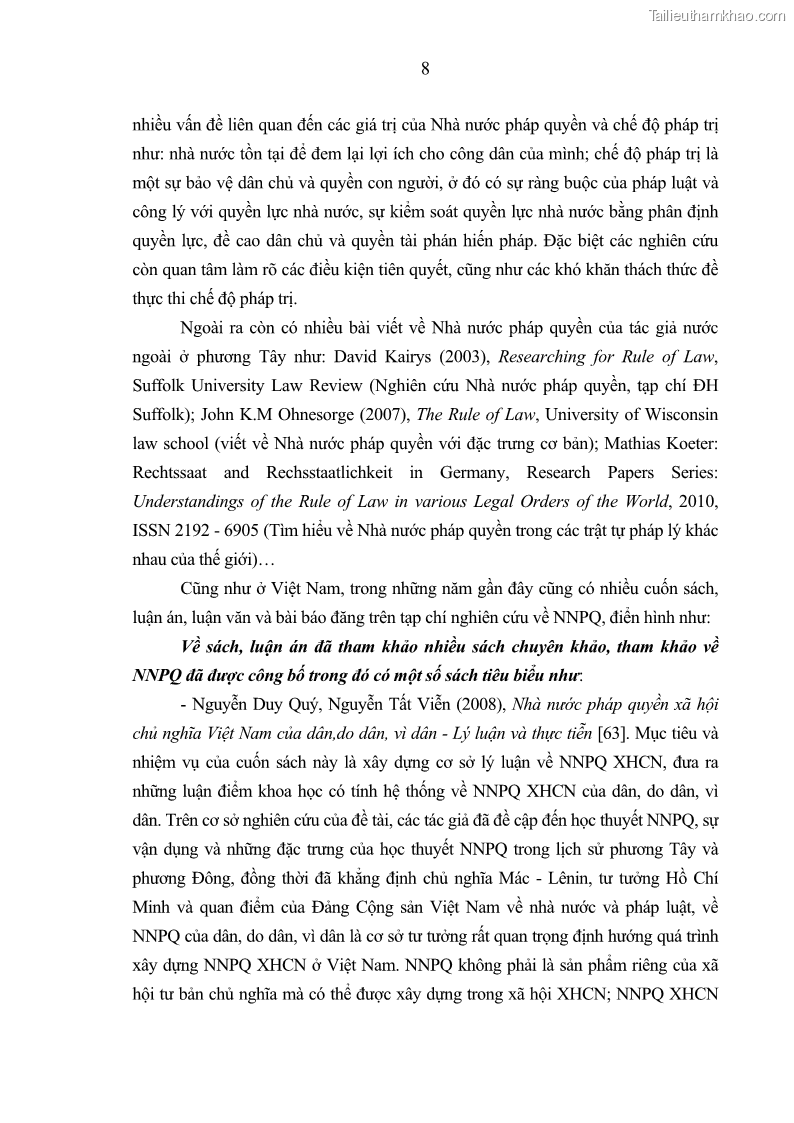 Luận án tiến sĩ luật học Xây dựng nhà nước pháp quyền Cộng hòa dân chủ nhân dân Lào của dân, do dân và vì dân - 2 Trang 13