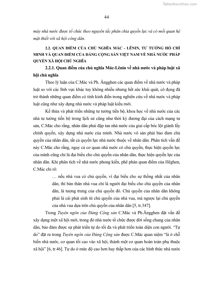 Luận án tiến sĩ luật học Xây dựng nhà nước pháp quyền Cộng hòa dân chủ nhân dân Lào của dân, do dân và vì dân - 5 Trang 49