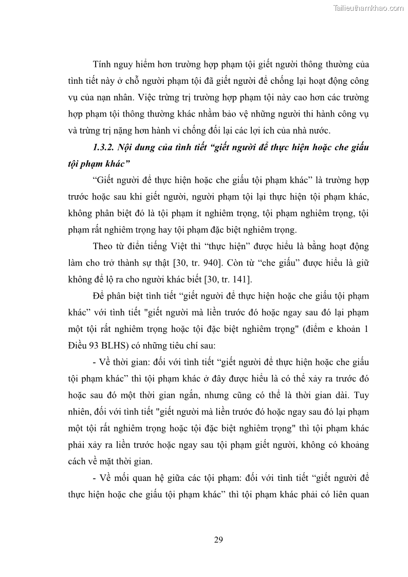 Luận văn thạc sĩ luật học Các tình tiết tăng nặng thuộc mặt chủ quan của tội giết người - 4 Trang 37