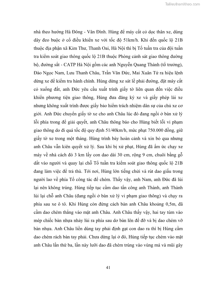 Luận văn thạc sĩ luật học Các tình tiết tăng nặng thuộc mặt chủ quan của tội giết người - 5 Trang 49