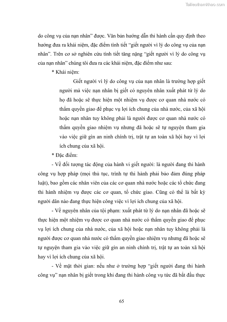 Luận văn thạc sĩ luật học Các tình tiết tăng nặng thuộc mặt chủ quan của tội giết người - 7 Trang 73
