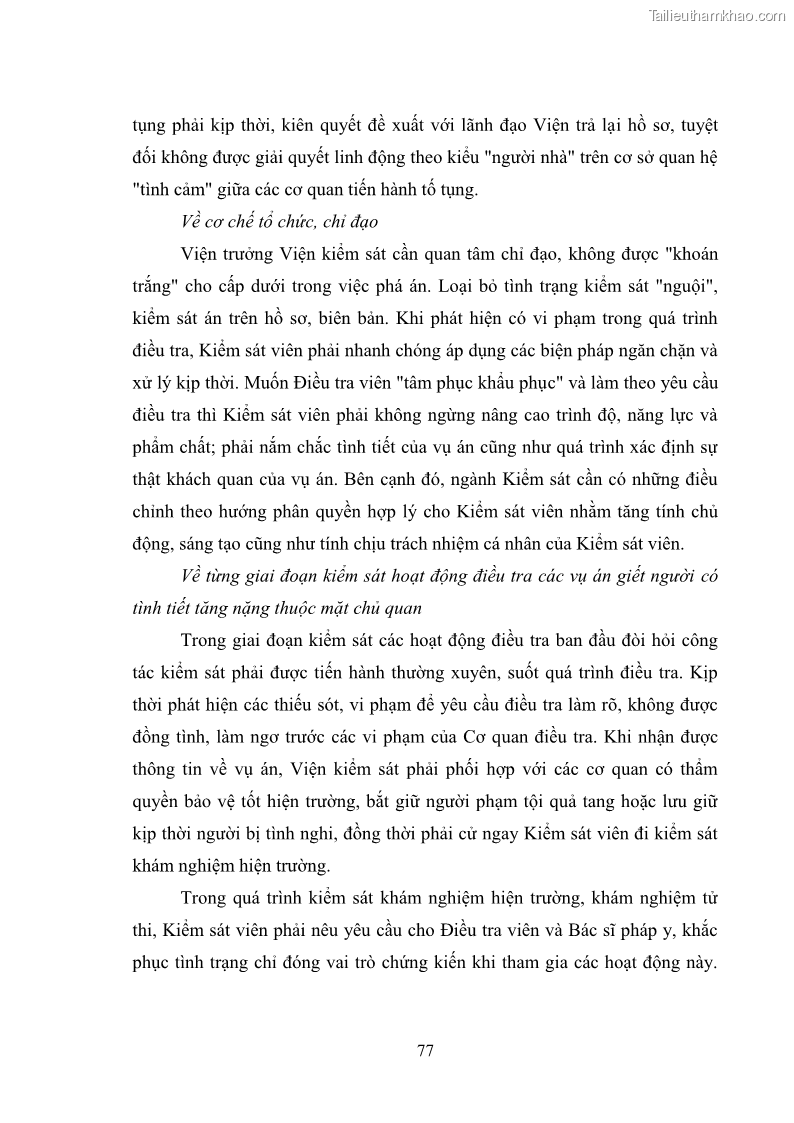 Luận văn thạc sĩ luật học Các tình tiết tăng nặng thuộc mặt chủ quan của tội giết người - 8 Trang 85