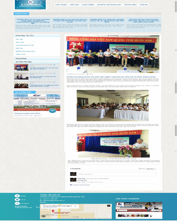 Hình 19 Trang chi tiết tin tức 3 2 1 5 Giao diện trang liên hệ Hình 20 Trang liên 3