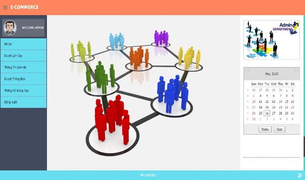 Hình 27 Khi Trưởng khoa đăng nhập vào hệ thống  Duyệt lịch dạy Hình 28 2