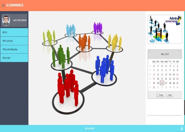 Hình 30 Menu khi người dùng là trưởng bộ môn  Phân lịch dạy Hình 31 phân 5