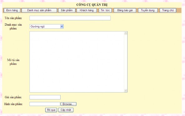Hình 3 7 Trang thêm sản phẩm Trang danh mục sản phẩm Hình 3 8 Trang danh mục 9