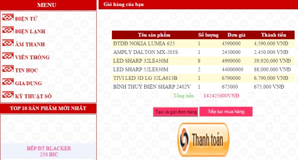 Hình 3 8 Trang thêm đơn hảng Trang Quên mật khẩu Trang này giúp cho khách hàng 2