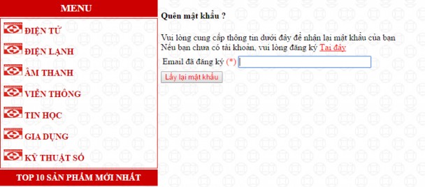Hình 3 9 Trang Quên mât khẩu Trang đơn hàng khách Trang này giúp khách hàng có 3