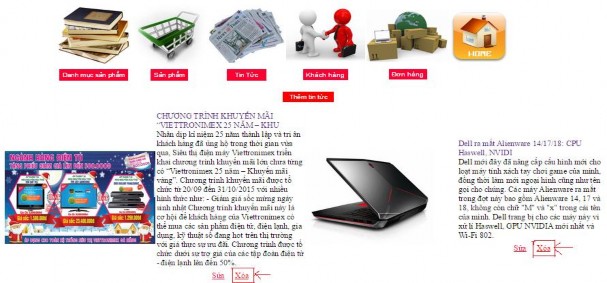 Hình 3 24 Trang xóa tin tức Trang thêm và sửa danh mục sản phẩm Trang này giúp 4