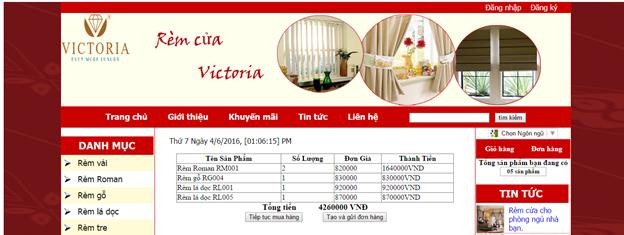 Hình 3 32 Trang thêm đơn hàng Tại đây khách hàng có thể tiếp tục mua hàng 5